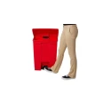 Rubbermaid Commercial Products Legacy Step-On Plastic Waste Bin, Pedal Lid, Red, 68L, FG614500RED