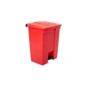 Rubbermaid Commercial Products Legacy Step-On Plastic Waste Bin, Pedal Lid, Red, 68L, FG614500RED