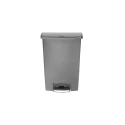 Rubbermaid Commercial Products Slim Jim 90L Grey Pedal Resin Waste Bin 1883606