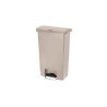 Rubbermaid Commercial Products Slim Jim Resin Waste Bin 30L Beige Pedal Lid 1883456