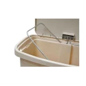 Rubbermaid Commercial Products Slim Jim Resin Waste Bin 30L Beige Pedal Lid 1883456