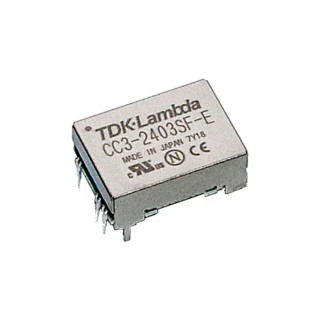 TDK-Lambda CC-E DC/DC Converter 3.3V DC Output, 800mA, Through Hole, 36V Input, 18V Input, 3W, 85°C Max, CC3-2403SF-E