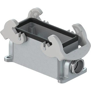 Wieland Heavy Duty Power Connector Housing, Bottom BAS GUT GC Range, Double Lever, Aluminium, IP54, Surface 70.331.1635.0