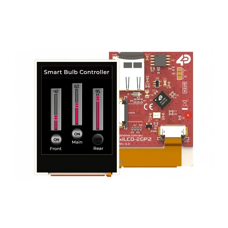 4D Systems LCD Colour Display 50.8 mm, 176 x 220 pixel, SPI, Non-Touch, pixxiLCD-20P2