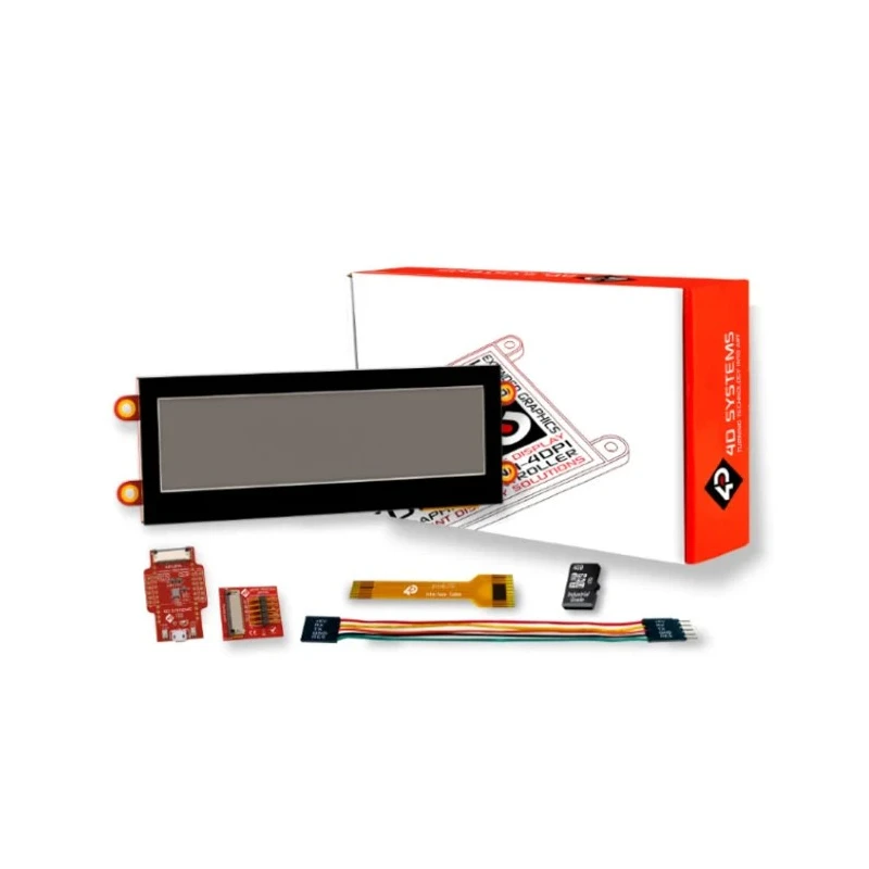 4D Systems pixxiLCD-39 3.9 Inch TFT Starter Kit, Capacitive Touch, 480 x 128 Resolution, SK-pixxiLCD-39P4-CTP