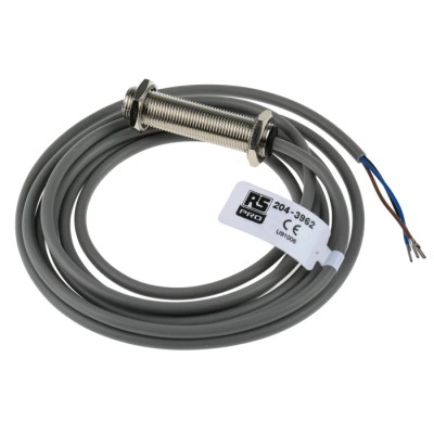 RS PRO Diffuse Reflection Photoelectric Sensor , Cylindrical, 0.15 m Detection, PNP NO, IP67, 30V DC, Infrared LED 204-3962