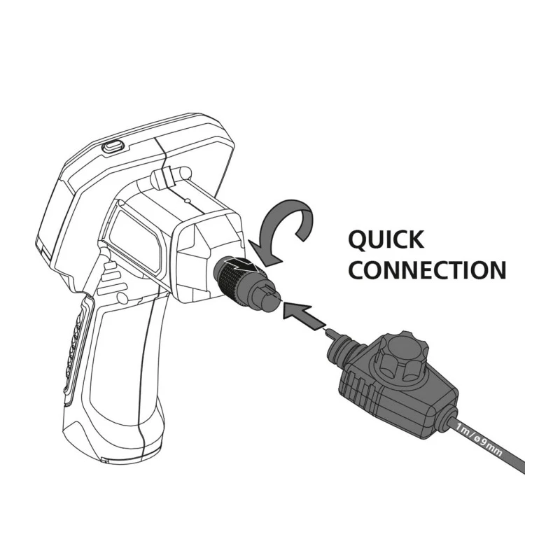 Laserliner Inspection Camera Kit 7.6 mm Probe, 1 m Length, LED, 640 x 480 Pixels, Manual Articulation, 092.914A