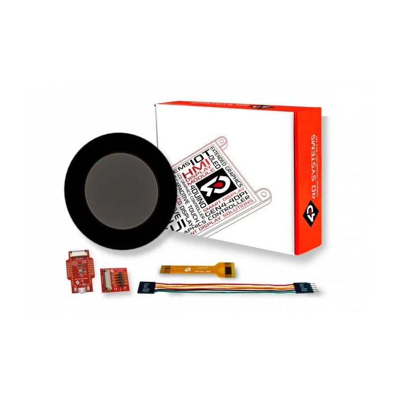 4D Systems pixxiLCD-13 1.3 inch TFT Capacitive Touch Graphics Display Development Starter Kit, 5V, SK-pixxiLCD-13P2-CTP-CLB