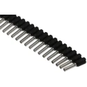 Weidmüller Insulated Crimp Bootlace Ferrule, 8mm Pin Length, 1.7mm Pin Diameter, Polypropylene, Black, 16 AWG 9004350000