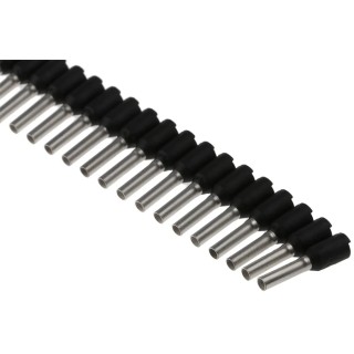 Weidmüller Insulated Crimp Bootlace Ferrule, 8mm Pin Length, 1.7mm Pin Diameter, Polypropylene, Black, 16 AWG 9004350000