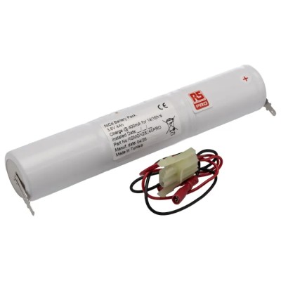 RS PRO Rechargeable D Battery Pack NiCd Chemistry 3.6V 4Ah 3 Cells AMP Connector 204-2751