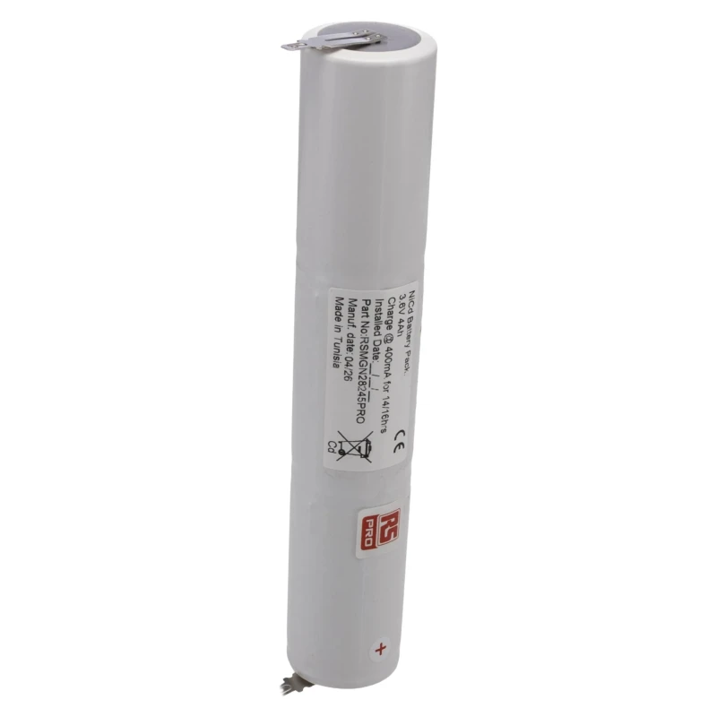 RS PRO Rechargeable D Battery Pack NiCd Chemistry 3.6V 4Ah 3 Cells AMP Connector 204-2751