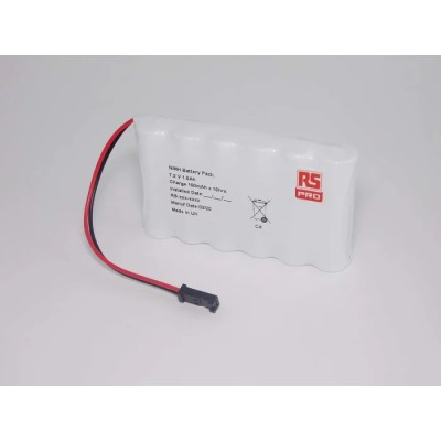 RS PRO AA Rechargeable Battery Pack, 7.2V, 940 mAh, 6 Cell, NiMH, Wire Termination, 204-2759