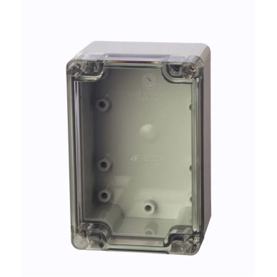 Fibox General Purpose Polycarbonate Enclosure, Light Grey, Clear Lid, 80x160x85 mm, IP67/IP66, IK07/IK08 PCT 081609 enclosure