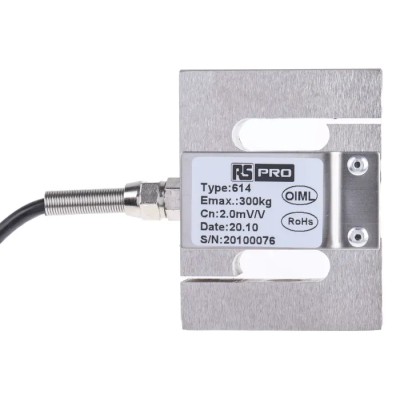 RS PRO Low Profile Load Cell, Compression and Tension, 300 kg Capacity, IP66 Alloy Steel, 62.1x80x18 mm, 15V DC, 204-2768