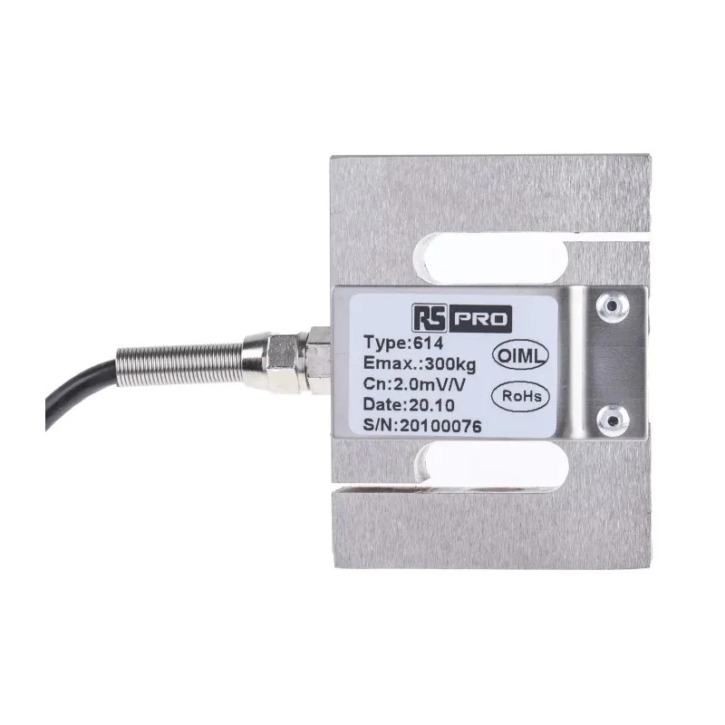 RS PRO Low Profile Load Cell, Compression and Tension, 300 kg Capacity, IP66 Alloy Steel, 62.1x80x18 mm, 15V DC, 204-2768