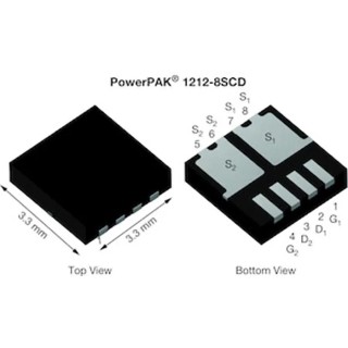 Vishay Dual N-Channel MOSFET, 101A, 30V, Enhancement, 8-Pin PowerPAK 1212 Package SISF06DN-T1-GE3
