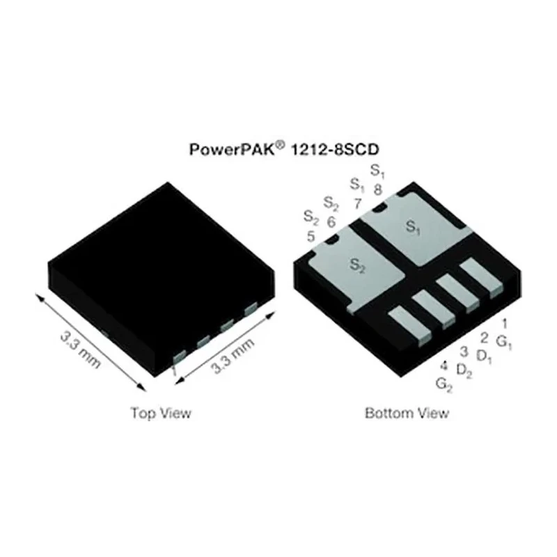 Vishay Dual N-Channel MOSFET, 101A, 30V, Enhancement, 8-Pin PowerPAK 1212 Package SISF06DN-T1-GE3