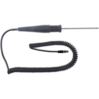 RS Pro Perforated Air Temperature Probe, 110 mm Length, 4 mm Diameter, -50°C to 50°C, DIN Connector, Stainless Steel PT100
