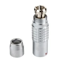 LEMO Circular Connector 5 Contacts Cable Socket Female IP50 Brass Straight Solder 1B Series PHG.1B.305.CLLD52