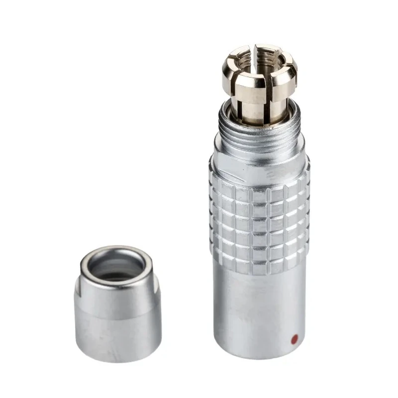 LEMO Circular Connector 5 Contacts Cable Socket Female IP50 Brass Straight Solder 1B Series PHG.1B.305.CLLD52