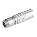 LEMO Circular Connector 5 Contacts Cable Socket Female IP50 Brass Straight Solder 1B Series PHG.1B.305.CLLD52