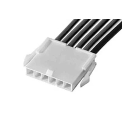 Molex 6 Way Female Mini-Fit Jr to 6 Way Female Mini-Fit Jr Wire to Board Cable, 150 mm, Nylon Jacket, 600V 215320-2061