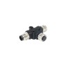 Bulgin T Circular Connector Adapter M12 Female to 2x M12 Male 12 Contacts 1.5A 30V IP67 PXPPVC12TSFM12AFBIFB