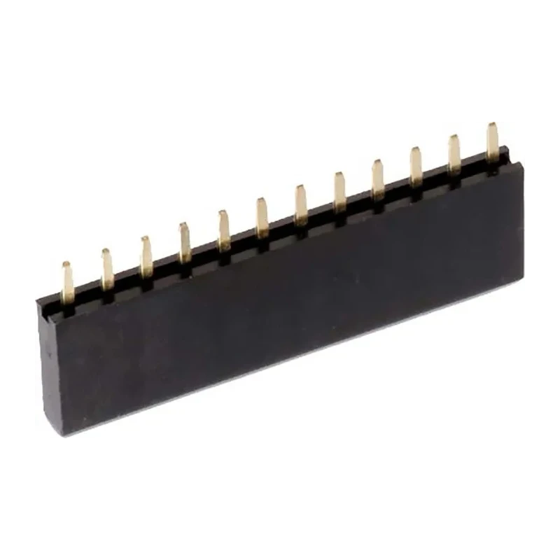 Wurth Elektronik WR-PHD Series PCB Socket, 10 Contacts, 1 Row, 2.54 mm Pitch, Through Hole, Straight, Solder, 61301011821