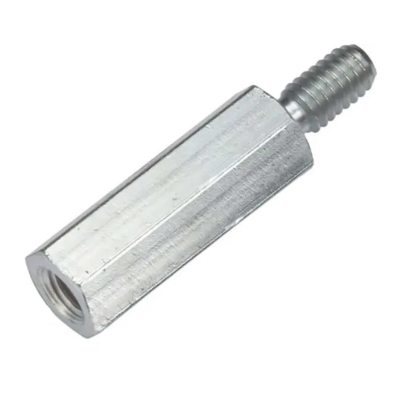 Wurth Elektronik Steel Standoff, M4 Thread, Female/Male, Hex, 35 mm Body, 8 mm Stud, Gloss Zinc Finish 971350471
