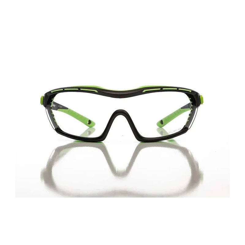 Riley ARION Anti-Mist Safety Glasses, Clear Polycarbonate Lens, Green/Black Frame, Tr90 Thermoplastic RLY00021
