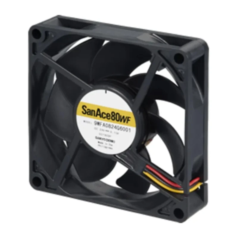 Sanyo Denki San Ace Axial Fan 24V DC 50.8 CFM 3.6W IP68 80x80x20mm Ball Bearing 9WFA0824G6001