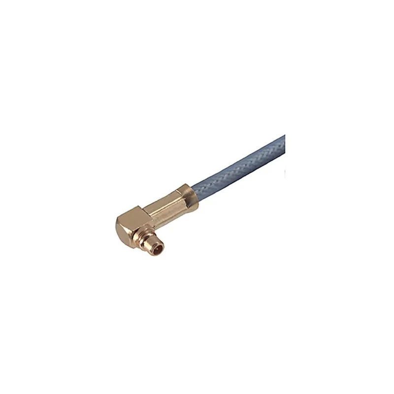 Huber+Suhner Coaxial Connector Cable Male MCX, 50 Ω, Right Angle, Crimp, Brass Body 16_MMCX-50-2-2/111_OH