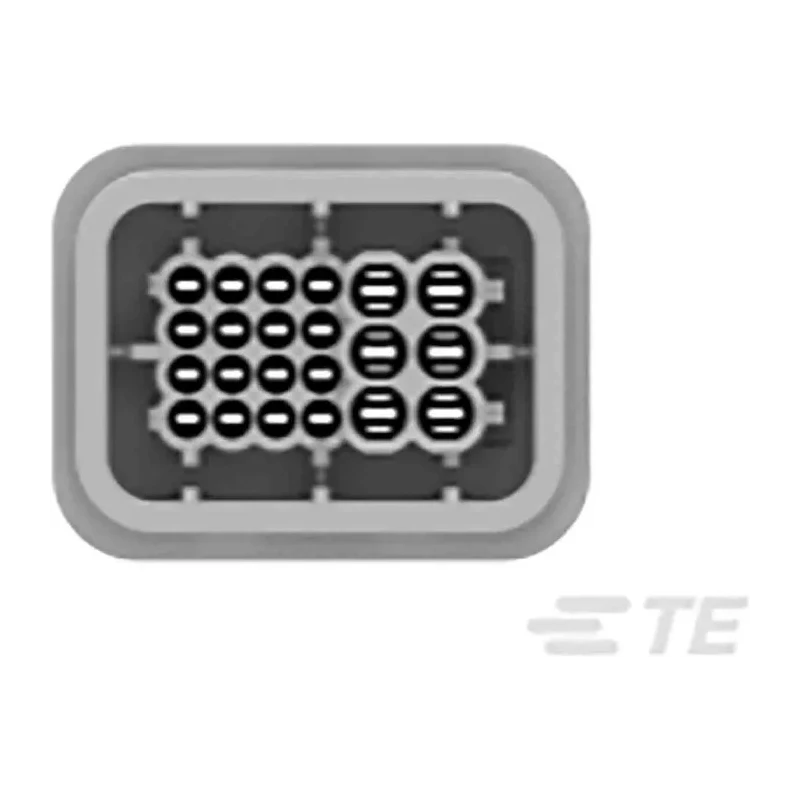 TE Connectivity LEAVYSEAL Automotive Connector Male Grey Cable 22 Way Crimp Termination 2-1823449-1