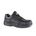Rockfall Zinc Unisex Black Non-Metallic Safety Shoes, Full Grain Leather, Fiberglass Toe Cap, UK 6, EU 39 RF002/006