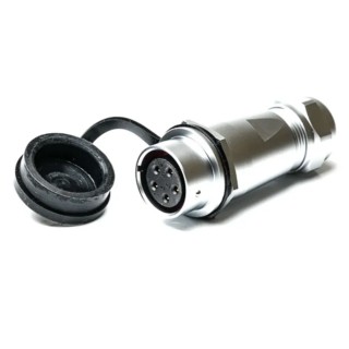 RS PRO Circular Connector 5 Contacts, Cable Mount, M20, IP67, Socket, Female, 10A, 500V, Solder, Chrome Plated 206-5158