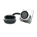 RS PRO Circular Connector 5 Contacts Flange M20 Socket Female IP67 SF20 Series 10A 500V Chrome Plated Brass 206-5202