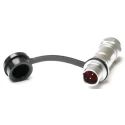 RS PRO SF10 Circular Connector 2 Contacts Cable Socket Male IP67 Chrome Plated Brass 5A 180V 206-5011
