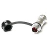 RS PRO SF10 Circular Connector 2 Contacts Cable Socket Male IP67 Chrome Plated Brass 5A 180V 206-5011