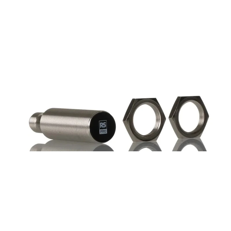 RS PRO Cylindrical Inductive Proximity Sensor M18 x 1 PNP 30V 8 mm Nickel-Plated Brass IP67 200mA 206-6162