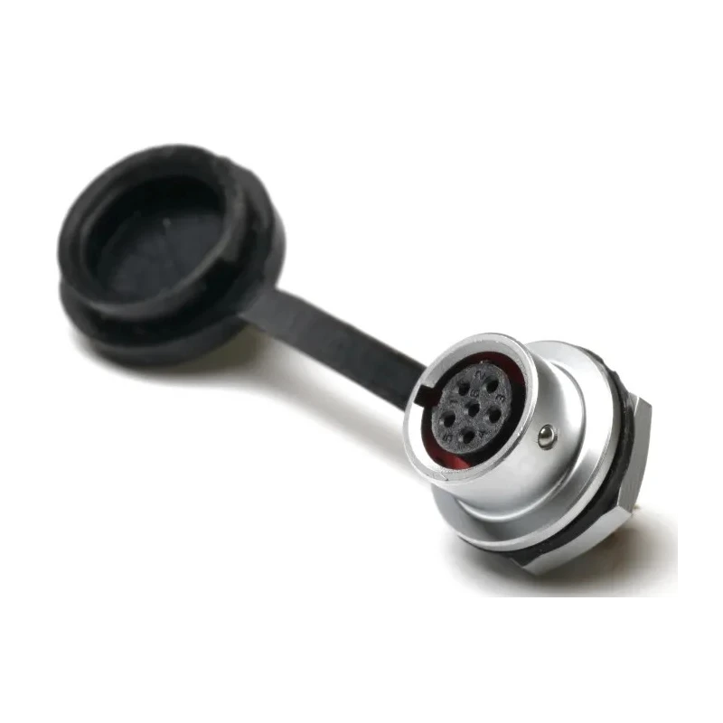RS PRO Circular Connector 6 Contacts Front Socket Female Chrome Plated Brass IP67 SF8B Series 207-0595