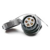 RS PRO Circular Connector 5 Contacts Front Socket Female IP67 SY21 Series 207-2379, Panel Mount, 30A 500V