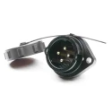 RS PRO Circular Connector 4 Contacts Flange Socket Male IP67 SY21 Series 500V 10A 207-2390