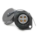RS PRO Circular Connector, Flange Socket, 4 Contacts, Female, 10A, IP67, SY21 Series, 500V, Model 207-2402