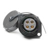 RS PRO Circular Connector, Flange Socket, 4 Contacts, Female, 10A, IP67, SY21 Series, 500V, Model 207-2402