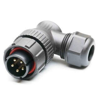 RS PRO Circular Connector 5 Contacts, Cable Plug, Male, Bayonet, Right Angle IP67 SY21 Series 207-2414