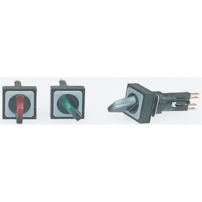 Eaton 3 Position Selector Switch Head, 16 mm Cutout, Red Handle Q25LWK3R-WS