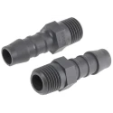 RS PRO Hose Connector, Nylon, Male BSP Thread, Push-On, 10 mm Hose ID, Black 795-174