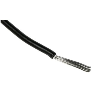 RS PRO Black Hook Up Wire 18 AWG, 7 x 0.4 mm Strands, 100 m Reel, PVC, 300V, 207-5291