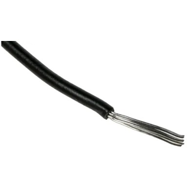 RS PRO Black Hook Up Wire 18 AWG, 7 x 0.4 mm Strands, 100 m Reel, PVC, 300V, 207-5291